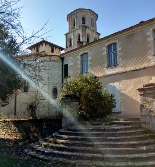 Vue depuis le parc de l'abbaye copie